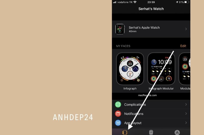 2. Open the Watch app for your iPhone and click on the My Watch tab.